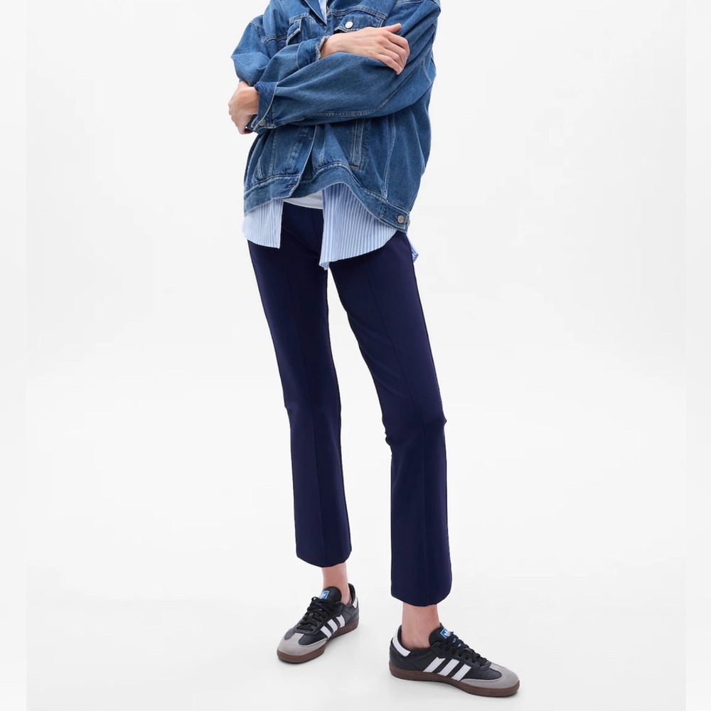 Maternity Full Panel Ponte Crop Kick Pants